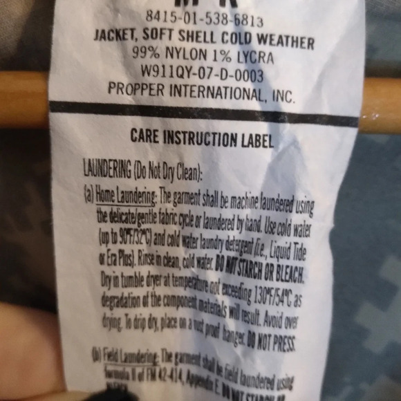 M R camo jacket army gen 3 soft shell army issued full zip Sz XL - Picture 3 of 14